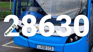 Bus 28630 stagecoach Midlands Northampton route D3 Daventry [upl. by Yrrak]