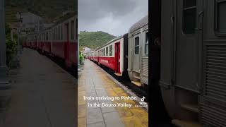 Train arriving at Pinhão Douro Valley winetasting winetourism train douro dourovalley [upl. by Schulze]