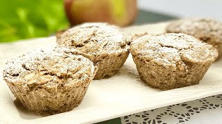 Schicke Apfelmuffins ohne Eier ohne Zucker ohne Butter ohne Weizenmehl Veganes Rezept [upl. by Ydisahc769]