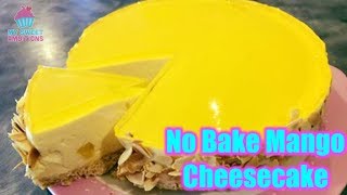 No Bake Mango Cheesecake  mysweetambitions [upl. by Leor350]