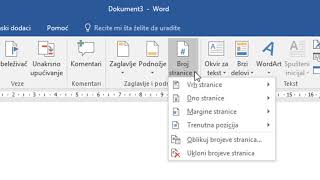 Numerisanje od zeljene stranice u Wordu [upl. by Ydnagrub]