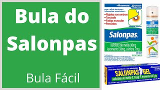 Bula do Salonpas Como usar Salonpas Bula Simples efeitos colaterais do medicamento saiba mais [upl. by Viviyan828]