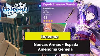 Genshin Impact  Nuevas Armas de la Forja  Como conseguir la Espada Amenoma Gemela [upl. by Daly]