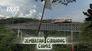 Suasana Jembatan Cirahong pas banget kereta lewat [upl. by Ikilisav492]