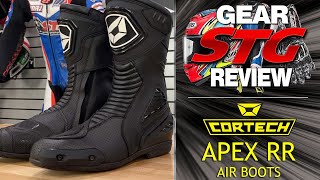 Cortech Apex RR Air Boots Review  Sportbike Track Gear [upl. by Melentha988]