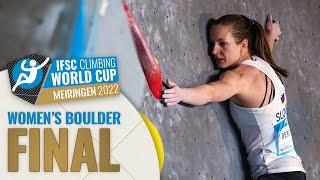 Womens Boulder final  Meiringen 2022 [upl. by Htebasil14]