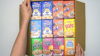 Kelloggs Breakfast Cereal Variety Pack 48 Boxes Unboxing [upl. by Iliam]