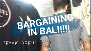 BARGAINING IN BALI GUY TELLS US TO FK OFF [upl. by Ho254]