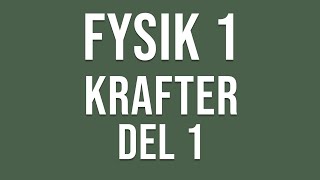 Fysik 1  Krafter del 1 [upl. by Leirum]