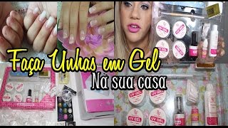 Faça unhas em gel em casa Super kit de unhas em Gel Recebidos da Pracy [upl. by Kantos]