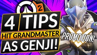 4 INSANE GENJI TIPS to INSTANTLY RANK UP to Grandmaster  Overwatch 2 DPS Guide [upl. by Lipp]