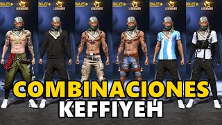 LAS MEJORES COMBINACIONES CON EL PAÑUELO KEFFIYEH EN FREE FIRE  RECARGA DE KEFFIYEH [upl. by Myrtie]