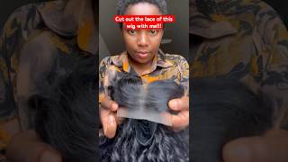 CUT OUT THE 4x4 CLOSURE LACE WIG WITH ME 4x4closure youtubeshorts wigmaking [upl. by Akit48]