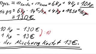 Grundlagen der Mathematik Mischungsrechnen [upl. by Roht]