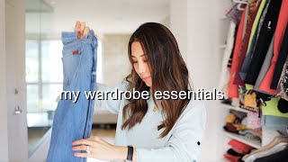 my Top 10 wardrobe essentials  spring closet staples  how to wear [upl. by Yednarb398]