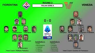 Italian Serie A Games Formations and Statistics Round 2 [upl. by Yenhpad982]