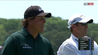 Phil Mickelson Hits Moving Ball  Golf Rules [upl. by Bowe]