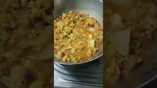 Batata vatana Ani gobhi mix bhaji food marathi recipe [upl. by Jase667]