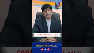 Pronunciation of Word Contrary engwithmalik pronunciation spokenenglish suffix [upl. by Aramad]