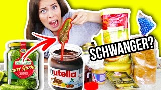 SCHWANGERE 👶🏻 FOOD KOMBINATIONEN TESTEN 😱 Ekliges Essen im Live Test [upl. by Libna]