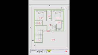 35 x 40 East facing house plan shorts design construction rentalproperty [upl. by Attesor]