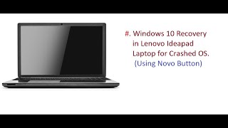 WINDOWS 10 RECOVERY IN LENOVO IDEAPAD LAPTOPNOVO BUTTONWINDOWS 10 FACTORY RESET ONE KEY RECOVERY [upl. by Eiramyelhsa]