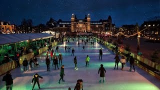 Netherlands 🔴 Amsterdam  Christmas Market amp Ice Rink Christmas Village on Ice at Rijksmuseum [upl. by Jamison]