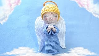 😇 ANGEL PARA NACIMIENTO AMIGURUMIS  TUTORIAL PASO A PASO 😇 [upl. by Aihtnyc]