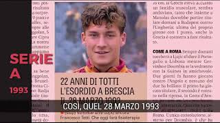 Totti lesordio in Serie A [upl. by Nirat]