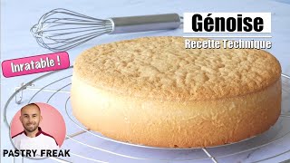 RECETTE GÉNOISE FACILE  INRATABLE et MOELLEUSE [upl. by Atteuqahs]