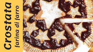 Ricetta Crostata con farina di Farro e confettura di Lamponi 💜 facile [upl. by Assenar]