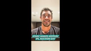 Mitchell Starc reacts after becoming the most expensive player in ipl auction history [upl. by Hodge]