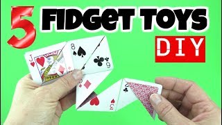 NEW 5 COOL DIY FIDGET TOYS  FUN EASY DIYS FIDGET TOYS FOR KIDS TO MAKE USING HOUSEHOLD MATERIALS [upl. by Lawley]