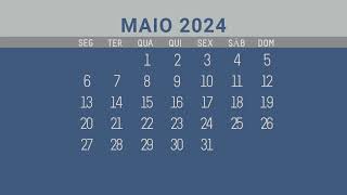 Agenda Fiscal de maio 2024 [upl. by Enajiram152]