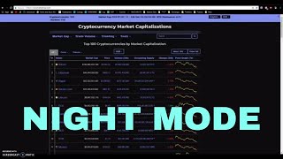 How to use Night Mode in Coinmarketcap [upl. by Henrie]