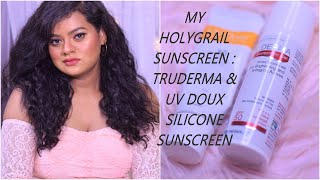 MY HOLYGRAIL SUNSCREEN REVIEW  TRUDERMA SUNSCREEN GEL amp UV DOUX SILICONE SUNSCREEN GEL [upl. by Pisarik444]