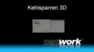 cadwork 3D Lehrlinge Aufgabe Kehlsparren [upl. by Bobina197]