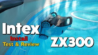 Intex ZX300 Deluxe Automatic Pool Cleaner Vacuum Install Test Review [upl. by Koetke]