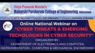 Online National Webinar on Cyber Threats amp Emerging Technology in Cyber Security [upl. by Adnomar638]