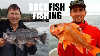 How to Catch Rockfish Fishing Ucluelet BC Black Rockfish [upl. by Aseretairam1]