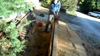 Cutting a BIG log [upl. by Fernald]