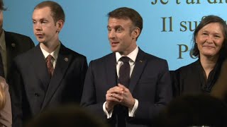 Emmanuel Macron sings quotLes ChampsElyséesquot during his state visit to Sweden  AFP [upl. by Anida759]