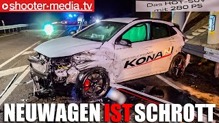 🛑 B312 Schwerer Crash 🛑 Junger Fahrer rast Vorführwagen zu schrott 🚒 3 Verletzte 🚒 2x Totalschaden [upl. by Anohs748]