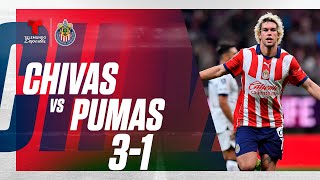 Highlights amp Goles  Chivas vs Pumas 31  Telemundo Deportes [upl. by Kwapong]