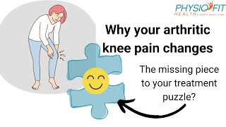 Why your arthritic knee pain changes The missing piece to your treatment puzzle [upl. by Jennings]