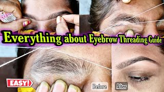 Eyebrow Threading with full guidance for beginners step by step Tutorial [upl. by Anoyek]