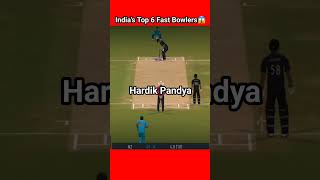 Indias Top 6 Fast Bowlers😱 Real Cricket 24 🔥 shorts [upl. by Clorinde]