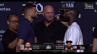 Calvin Kattar and Aljamain Sterling Face Off [upl. by Tigges40]