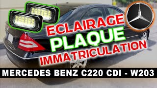 ECLAIRAGE PLAQUE DIMMATRICULATION MERCEDES BENZ C220 CDI W203  2000 [upl. by Nyllewell211]