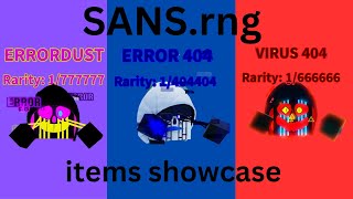 SANSrng ERRORDUST  ERROR404 VIRUS404 items showcase [upl. by Sato]